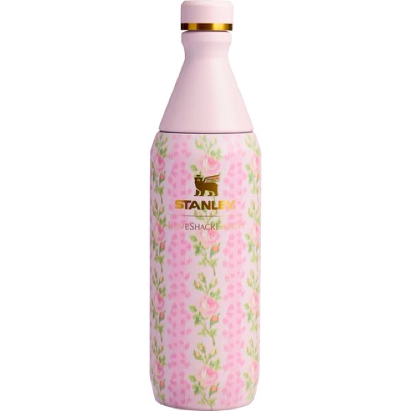 Stanley x LoveShackFancy 20oz All Day Slim Bottle NWT Pink Blooming Heirloom